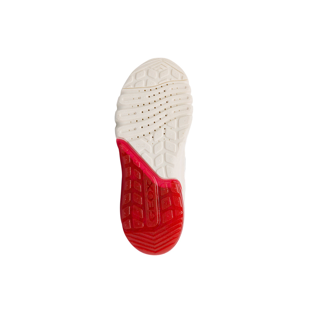 Sneakers traspiranti blu e rosse da ragazzo con stampa Spiderman e luci nella suola Geox Ciberdron