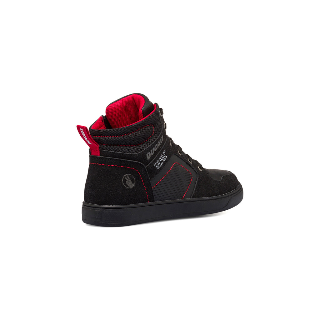 Sneakers alte nere da bambino con dettagli rossi Ducati Abu