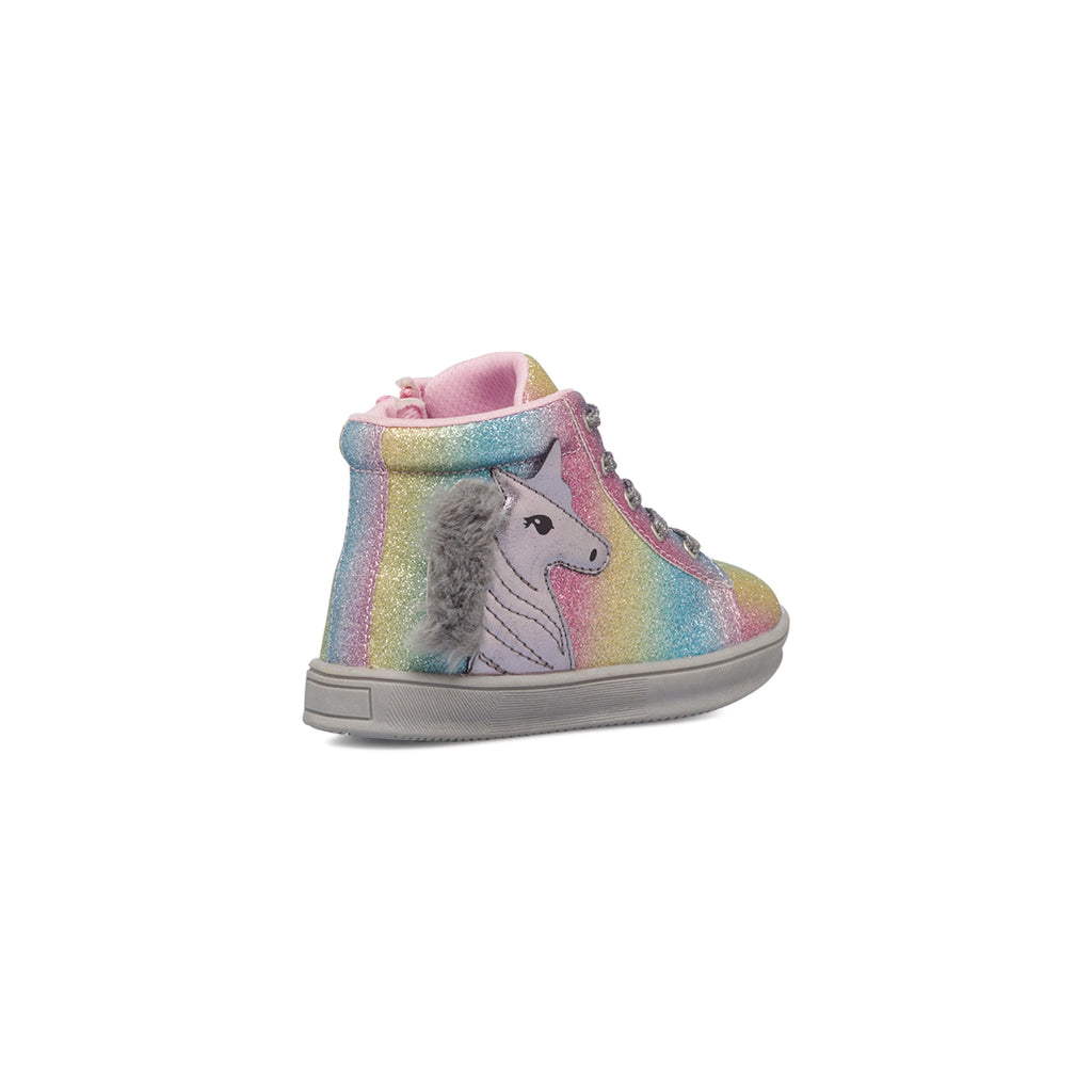 Anfibi primi passi glitterati arcobaleno con unicorno Chicco Fortuna