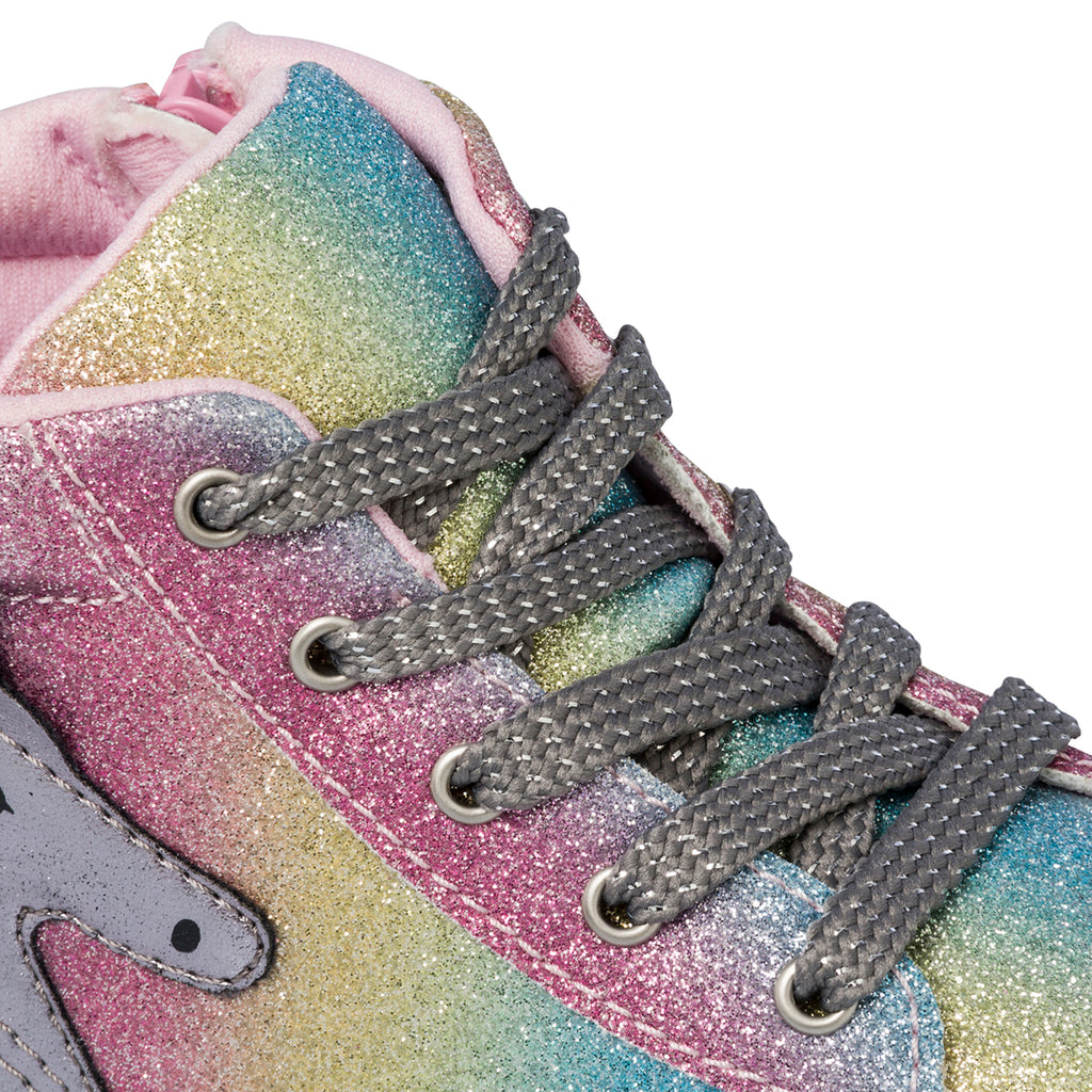 Anfibi primi passi glitterati arcobaleno con unicorno Chicco Fortuna
