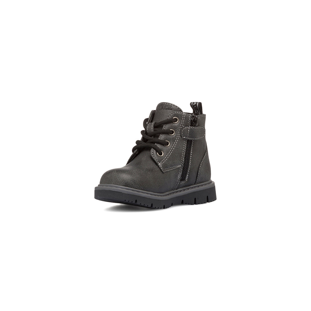 Scarponcini neri da bambina con zip laterale Lumberjack Gohan