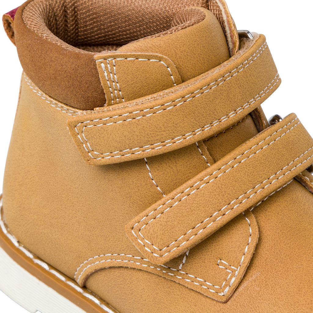 Scarponcini marroni da bambino con doppio velcro Chicco Fabel