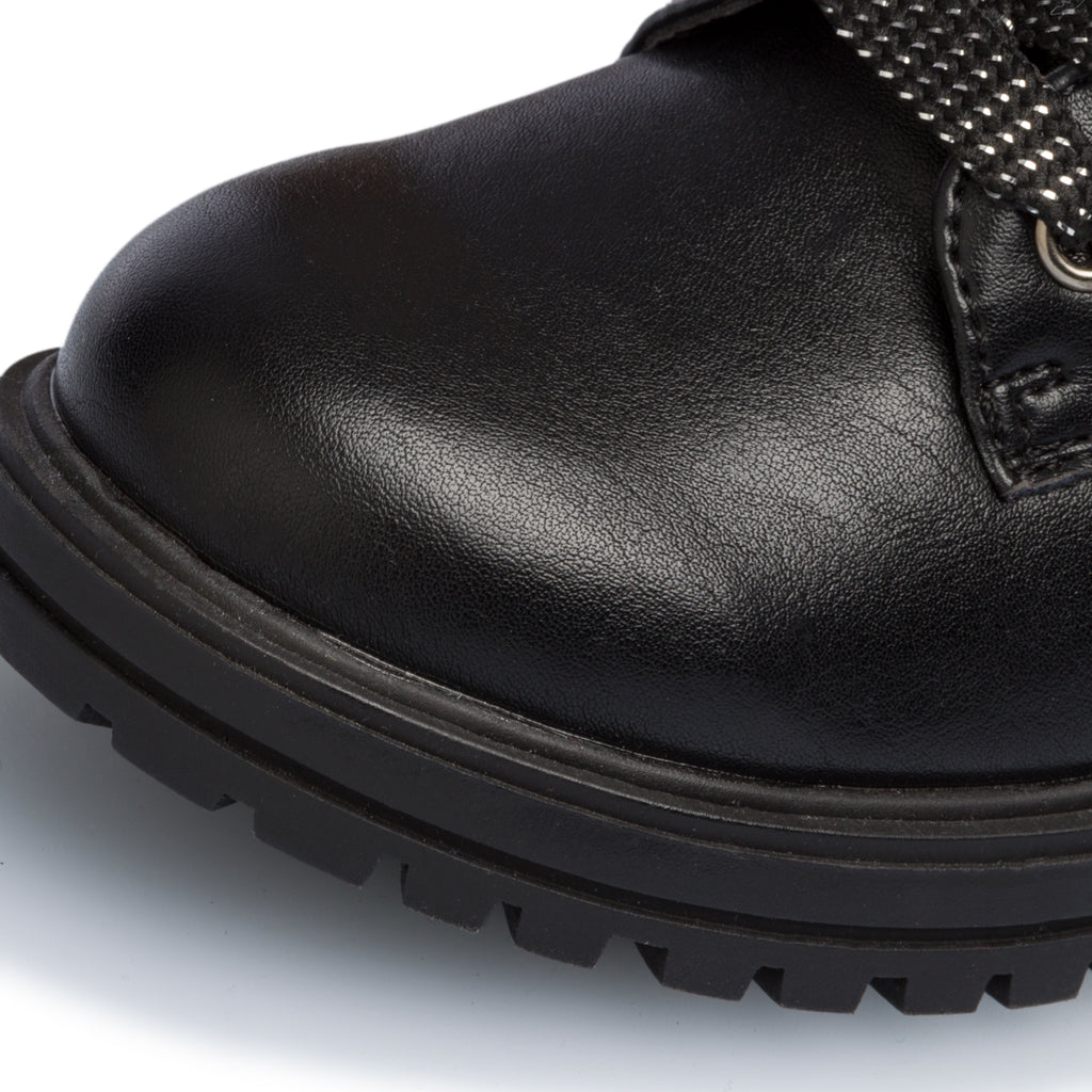 Anfibi neri con dettagli glitterati Le scarpe di Alice