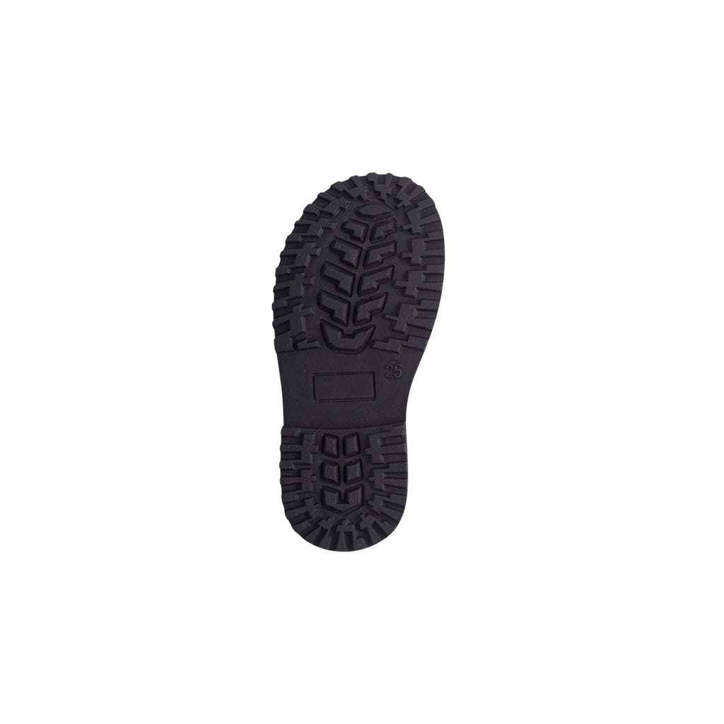 Anfibi neri effetto vernice con pompon Le scarpe di Alice