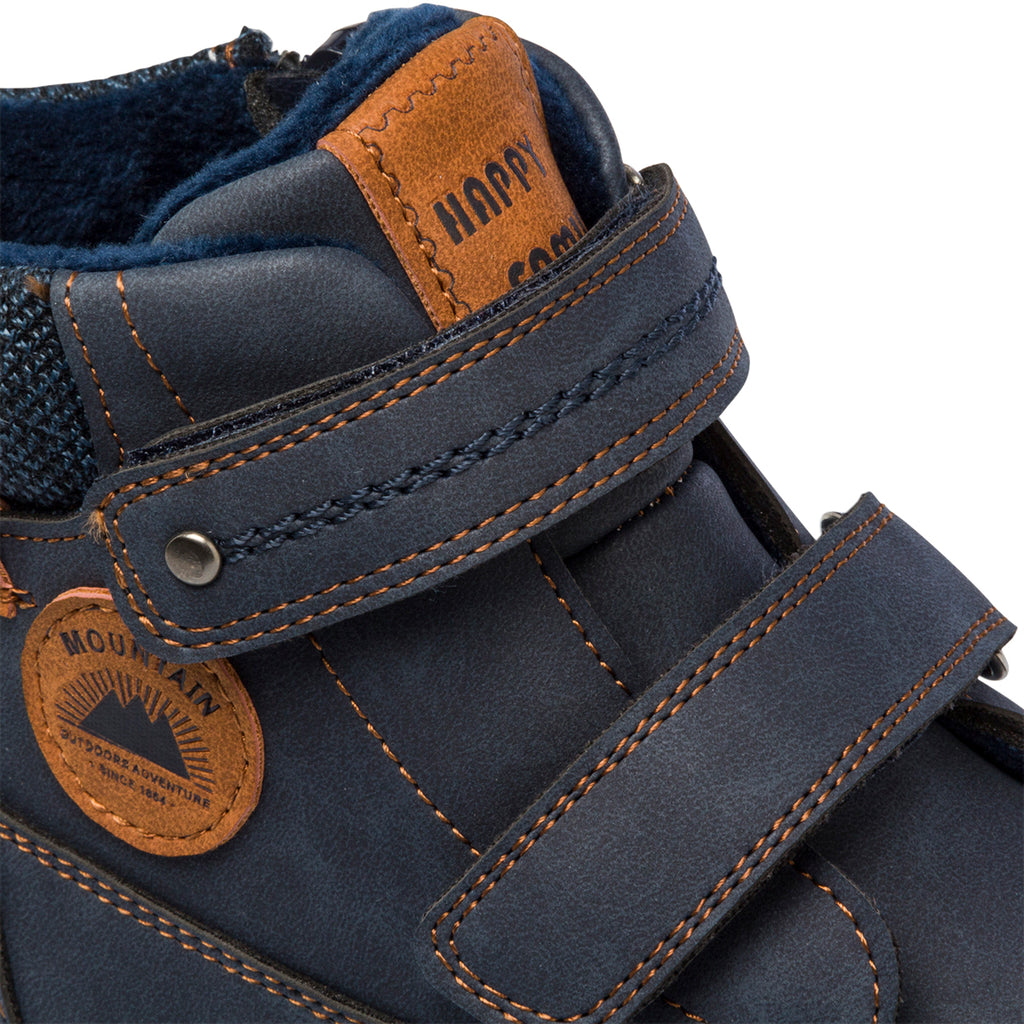 Scarponcini blu da bambino con chiusura in velcro Birilli&Monelli