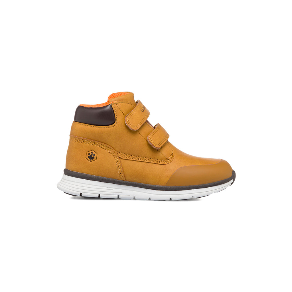 Scarponcini giallo ocra da bambino con doppio velcro Lumberjack Alvis