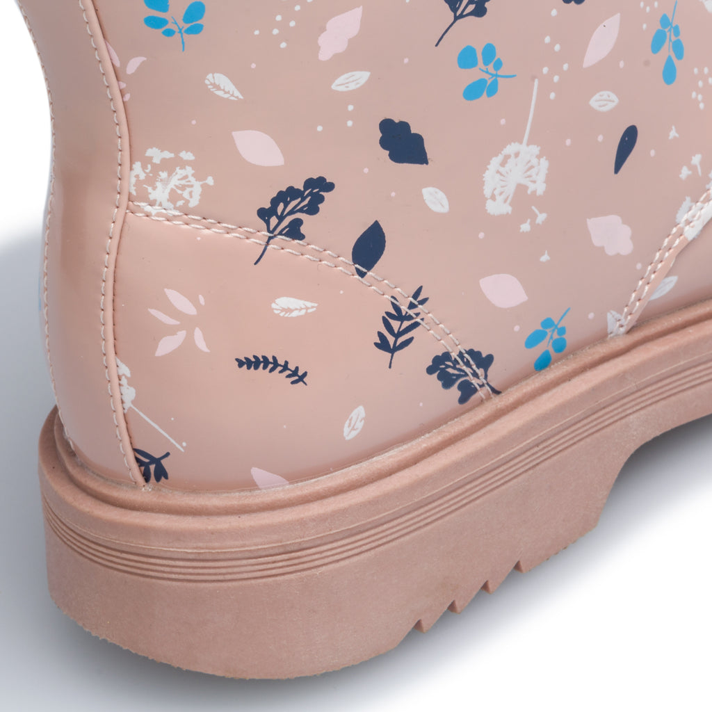 Anfibi rosa con stampa fiorellini 10 Baci