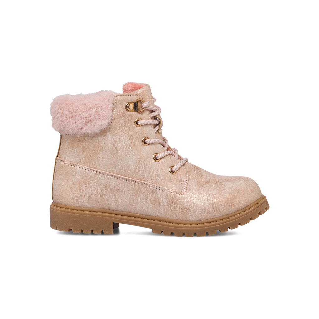 Anfibi rosa effetto metallizzato da bambina 10 Baci