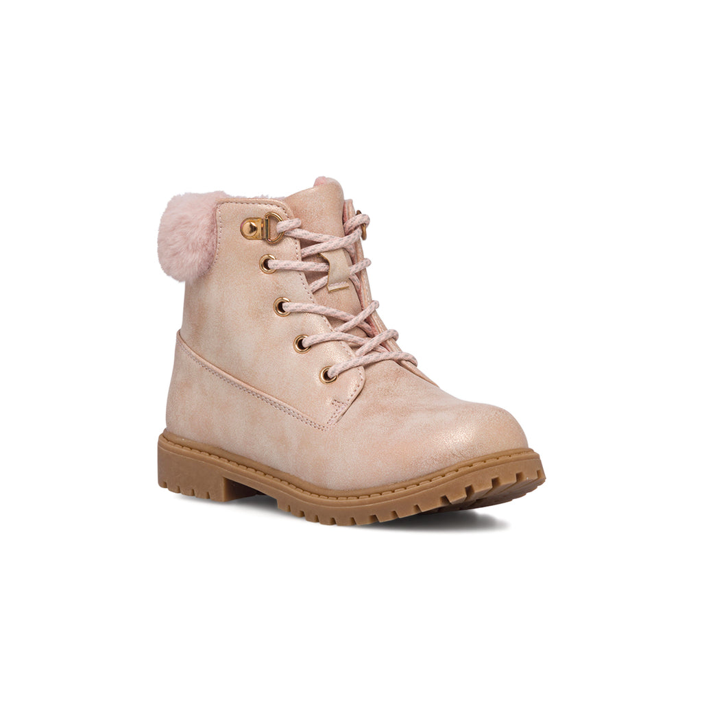 Anfibi rosa effetto metallizzato da bambina 10 Baci