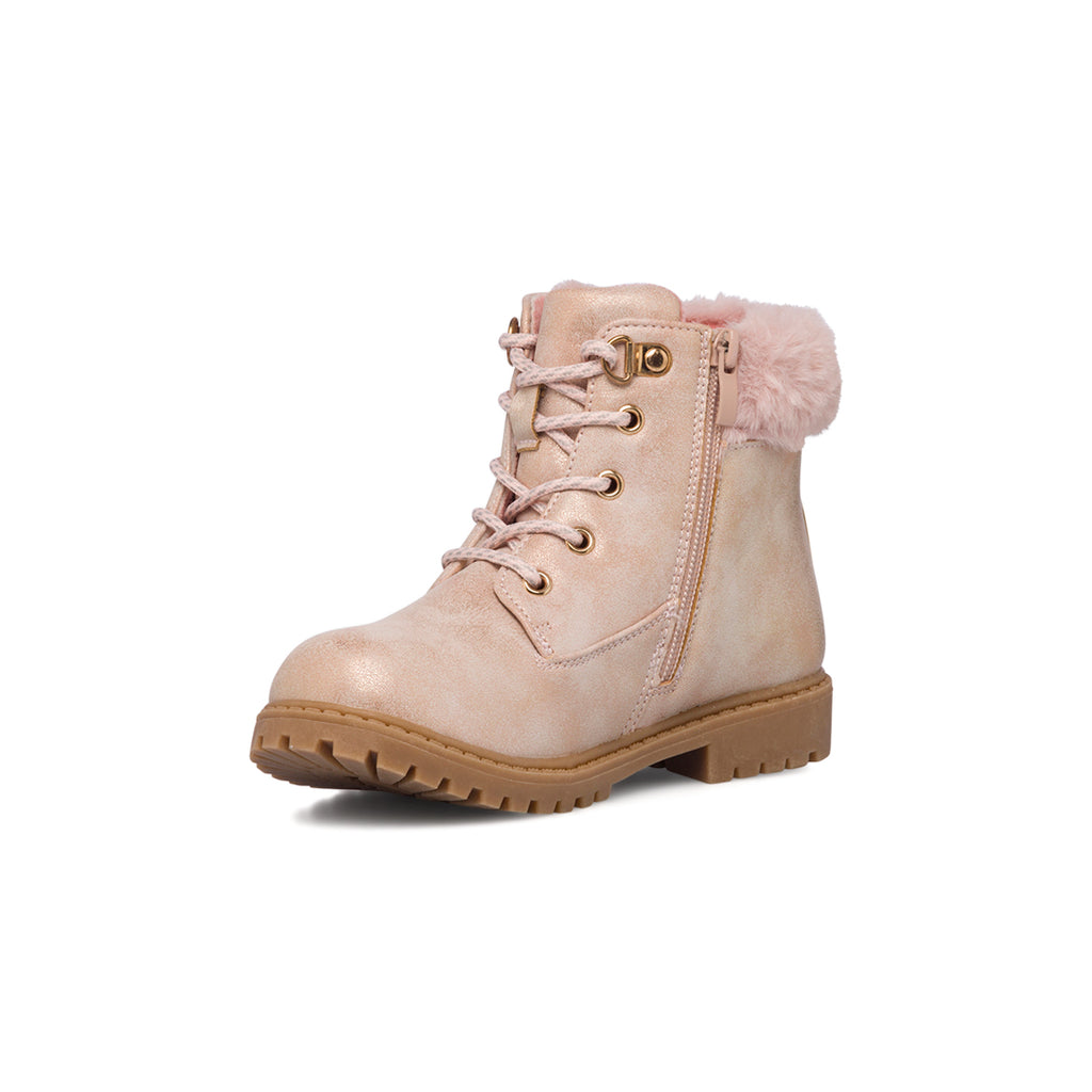 Anfibi rosa effetto metallizzato da bambina 10 Baci