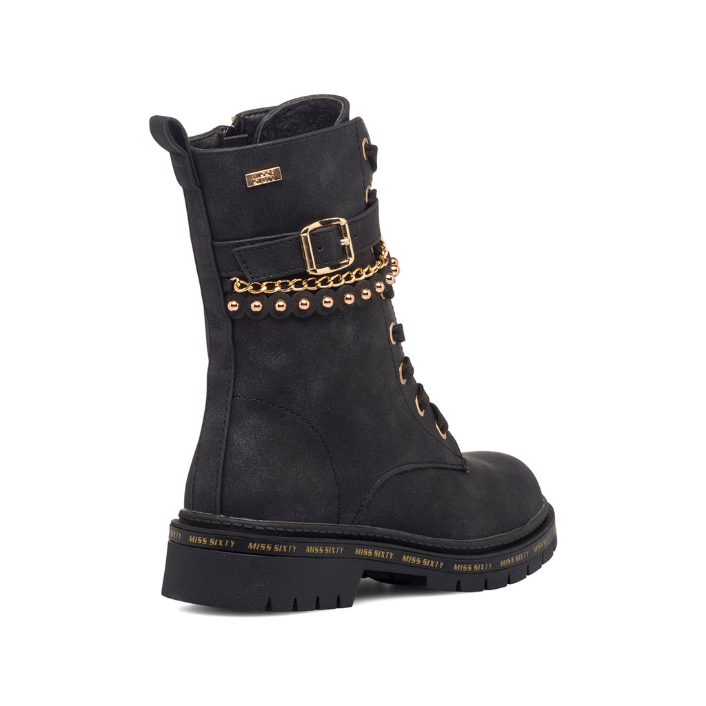Anfibi neri da bambina con catenina Miss Sixty