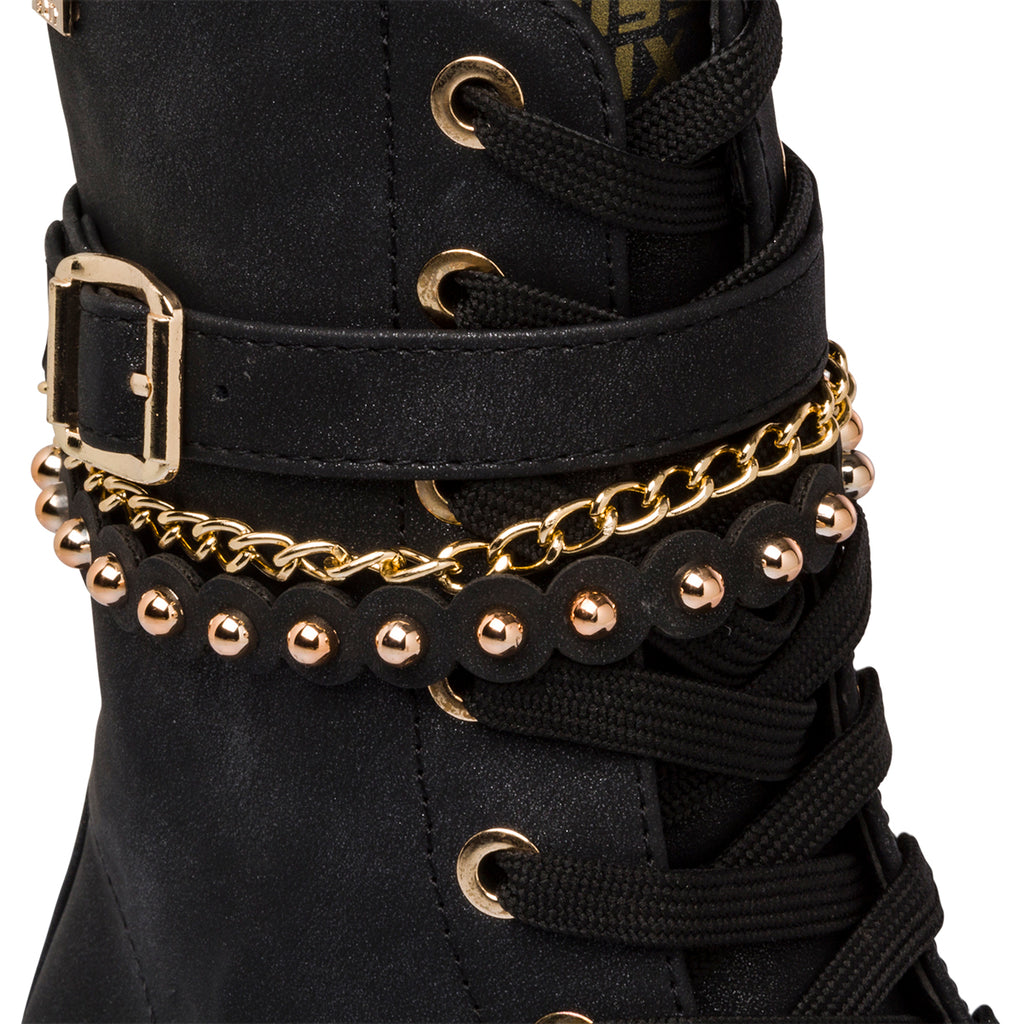 Anfibi neri da bambina con catenina Miss Sixty