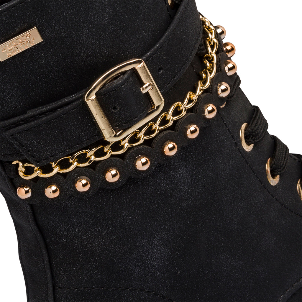 Anfibi neri da bambina con catenina Miss Sixty