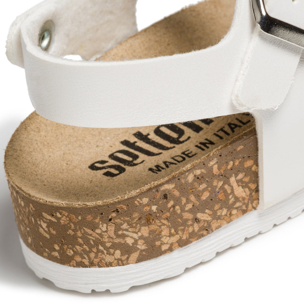 Sandali bianchi con glitter sulla fascia Settenote