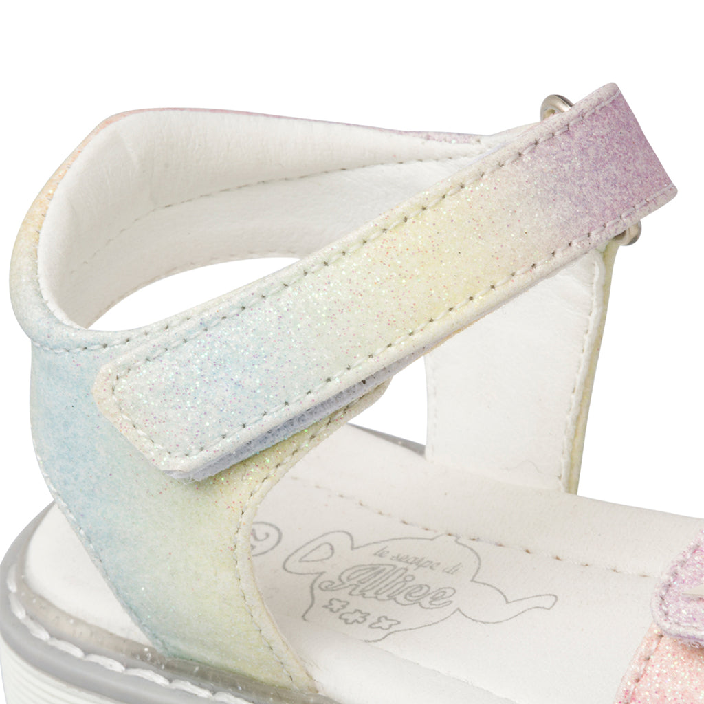 Sandali arcobaleno glitterati da bambina Le scarpe di Alice