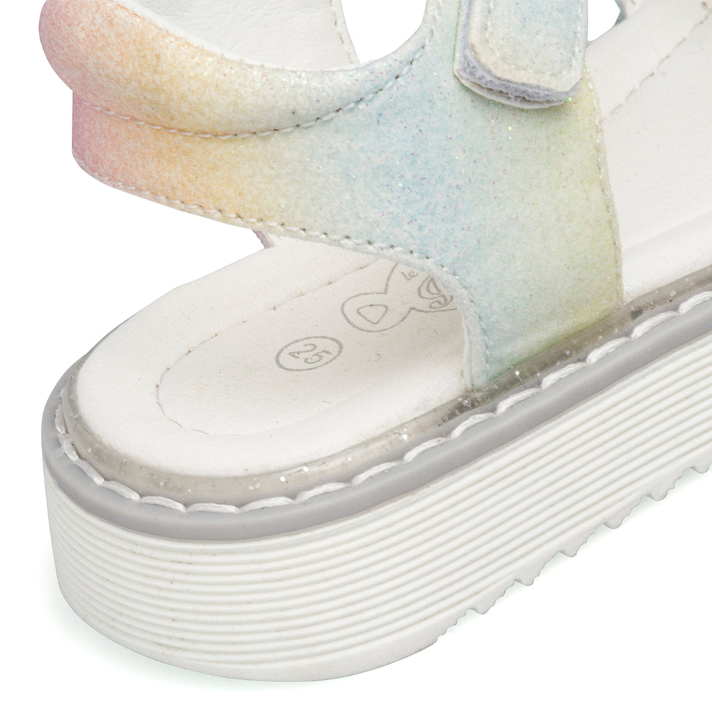 Sandali arcobaleno glitterati da bambina Le scarpe di Alice