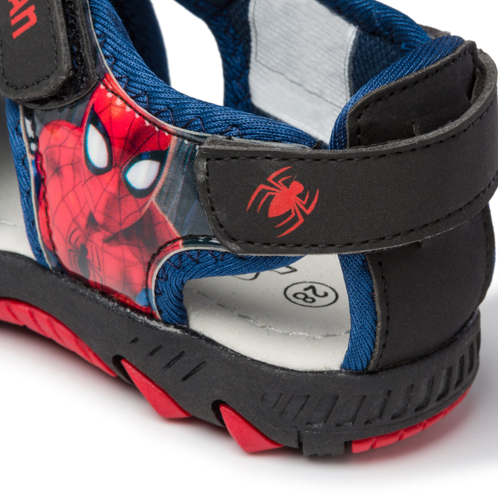 Sandali blu con stampa Spiderman