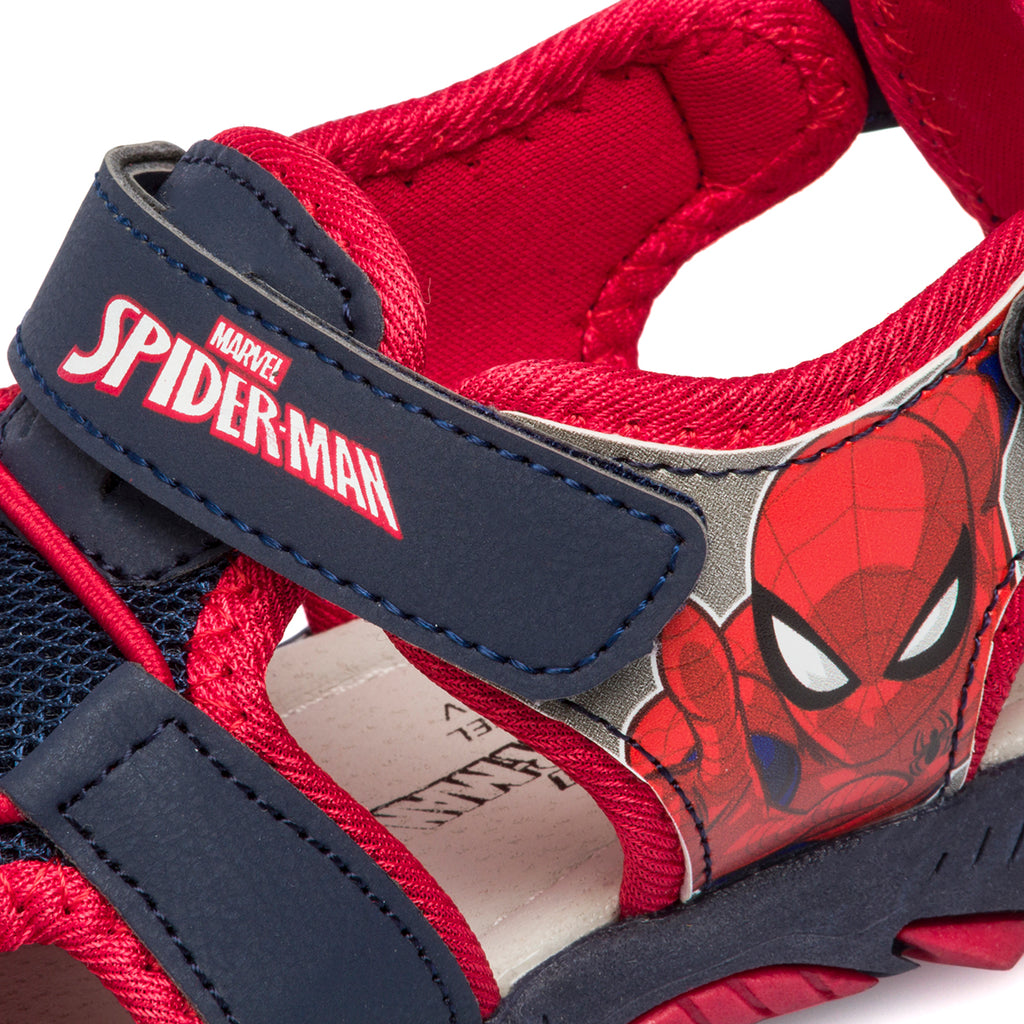 Ciabatte blu da bambino con stampa Spiderman