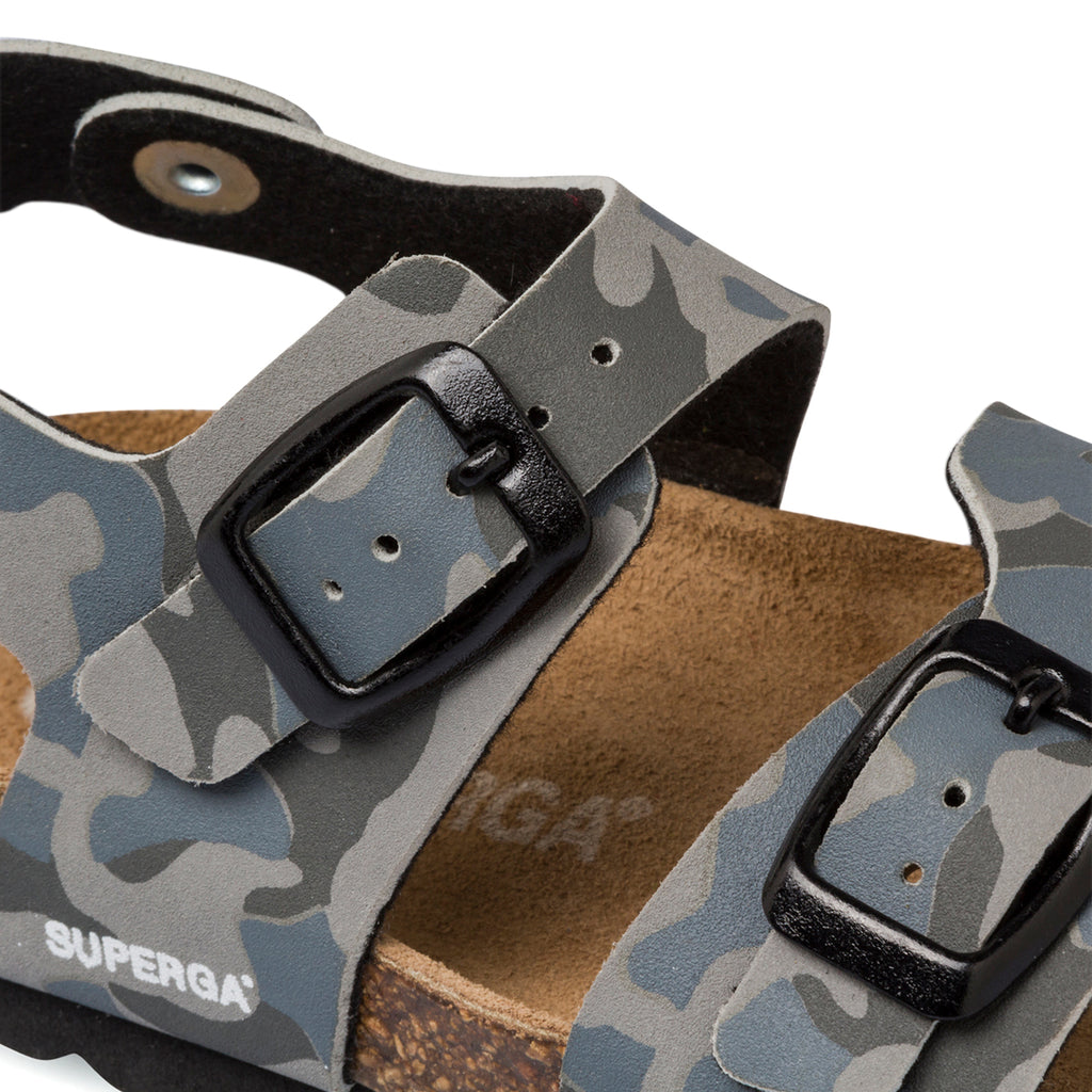 Sandali camouflage a doppia fascia da bambino Superga