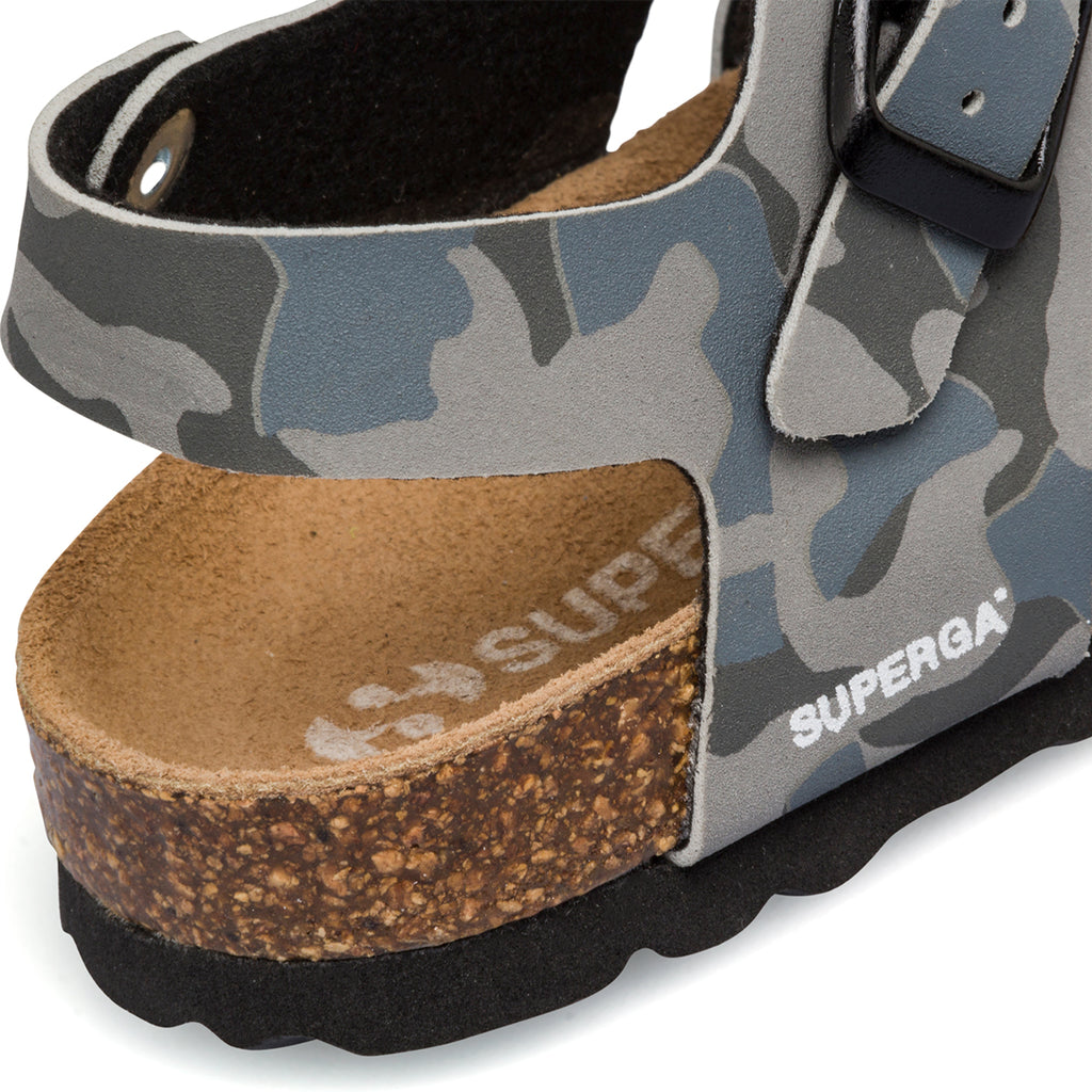 Sandali camouflage a doppia fascia da bambino Superga