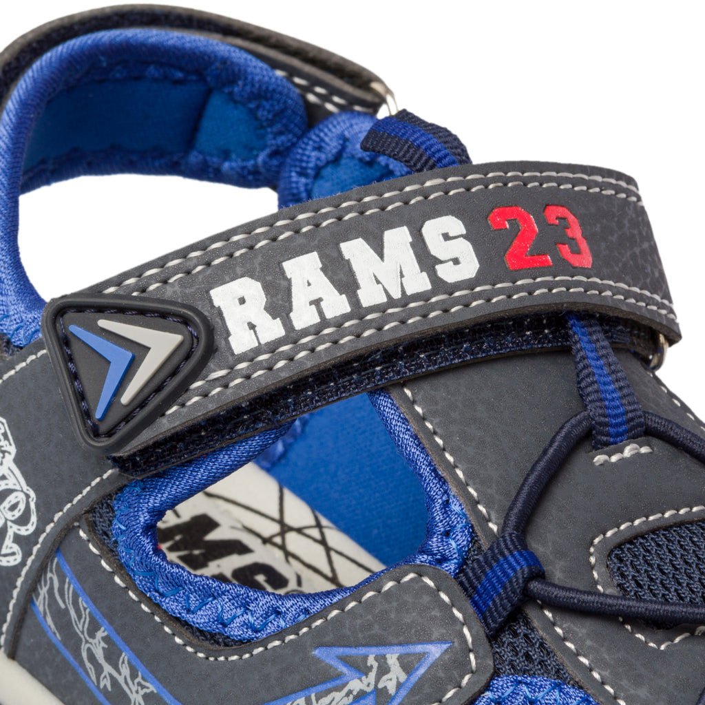 Sandali blu e grigi con stampa a contrasto Rams 23