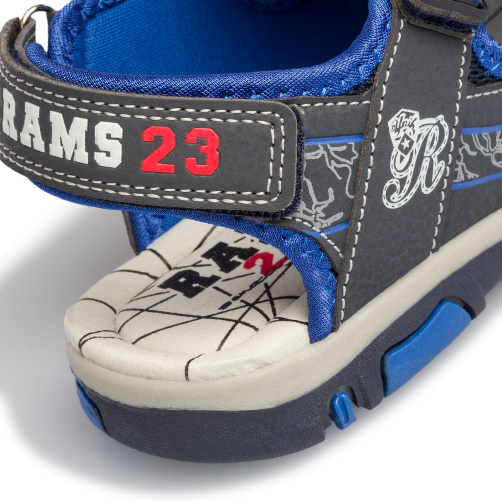 Sandali blu e grigi con stampa a contrasto Rams 23