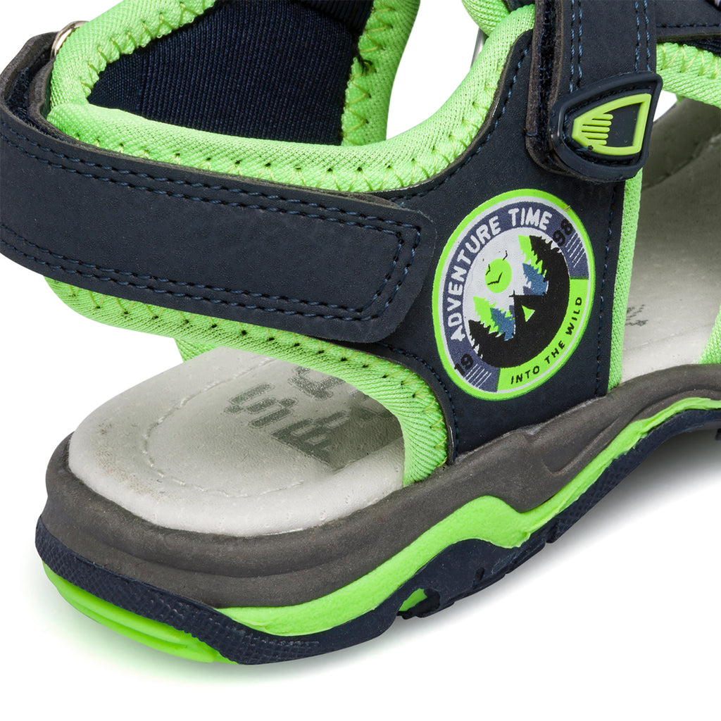 Sandali blu e lime da bambino Space Boy