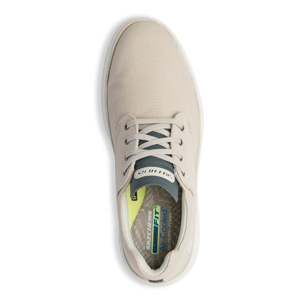 Stringate casual beige in tessuto Skechers Status 2.0