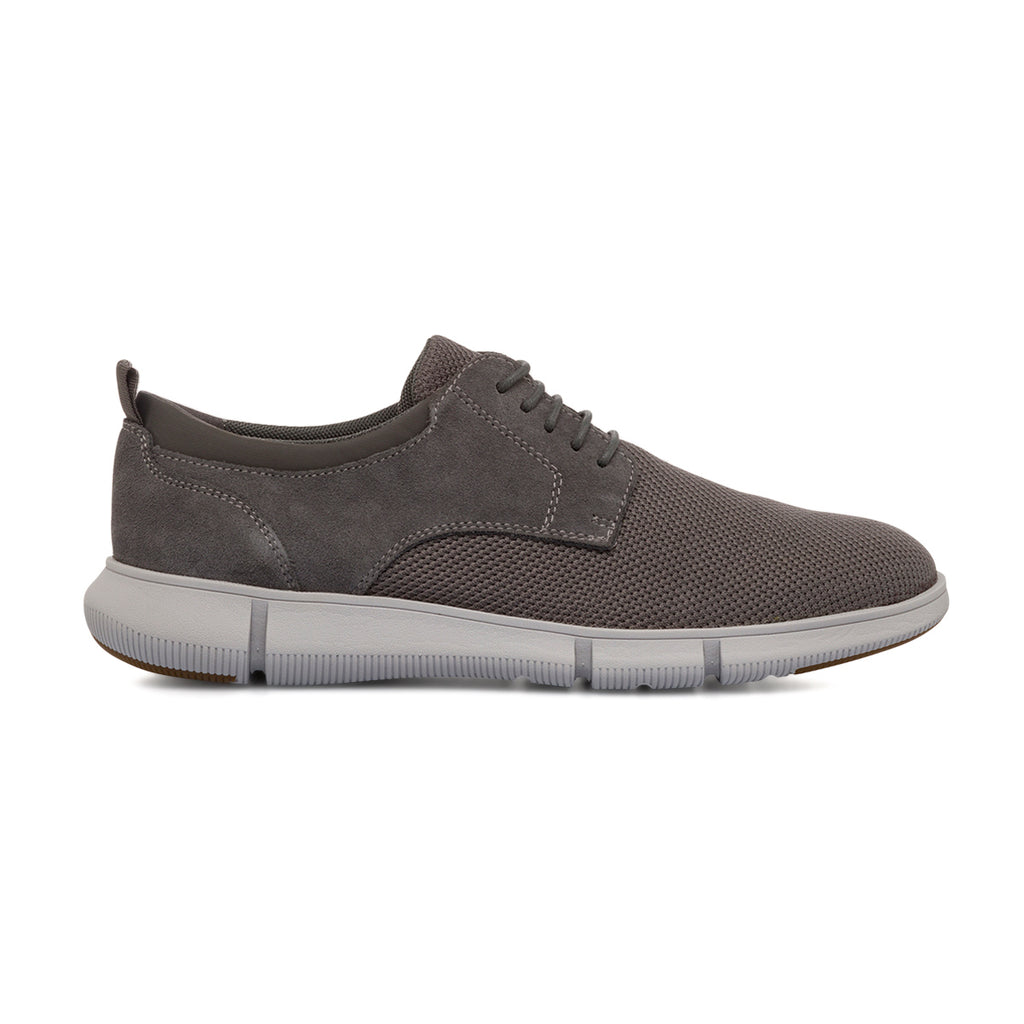 Stringate casual traspiranti grigie in pelle da uomo Geox Adacter