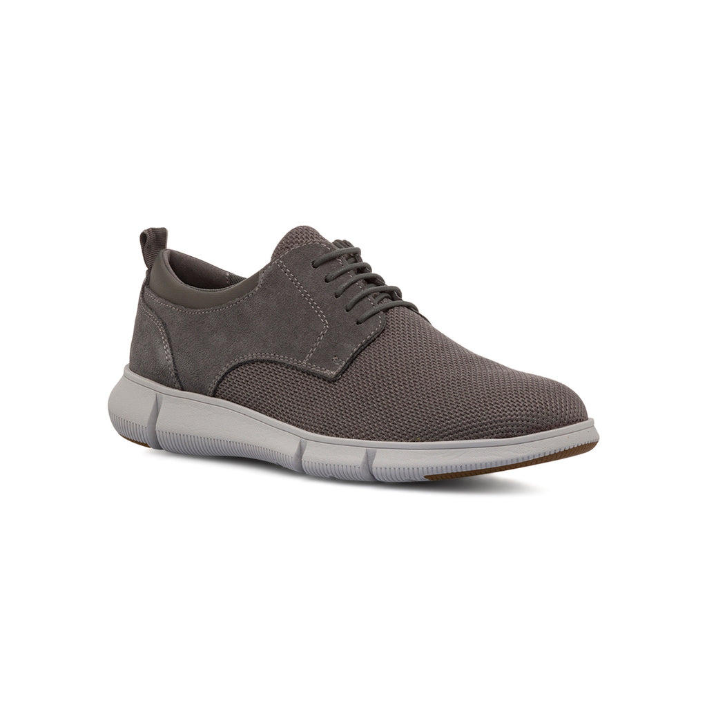 Stringate casual traspiranti grigie in pelle da uomo Geox Adacter
