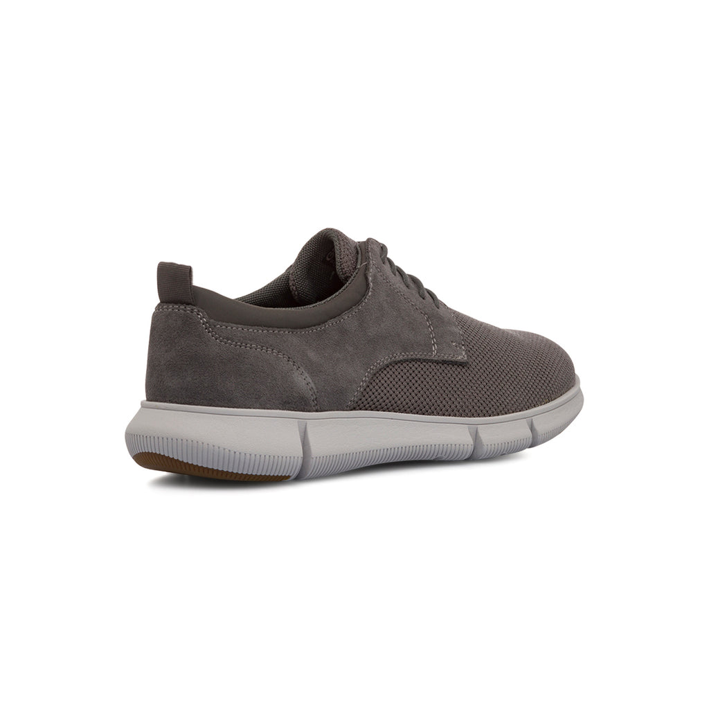 Stringate casual traspiranti grigie in pelle da uomo Geox Adacter