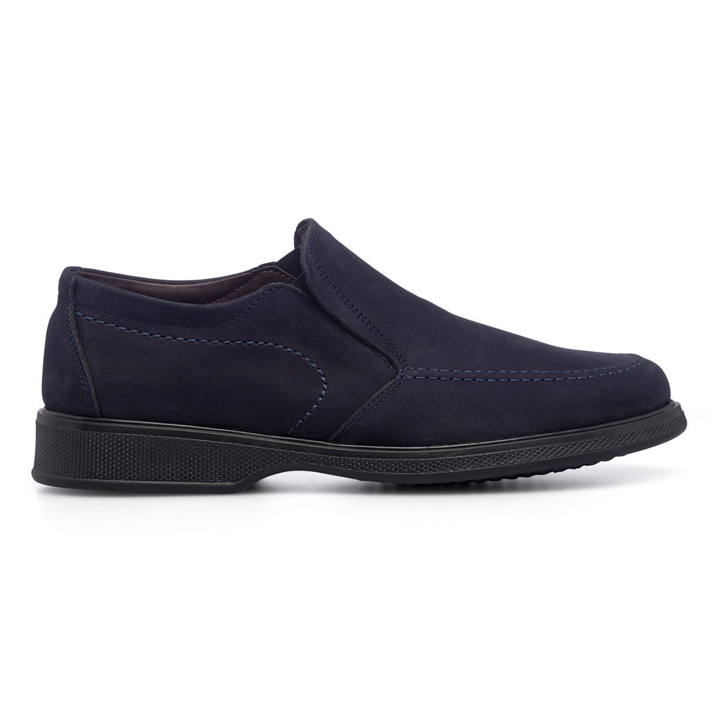 Slip-on comfort blu in pelle scamosciata da uomo Formawell