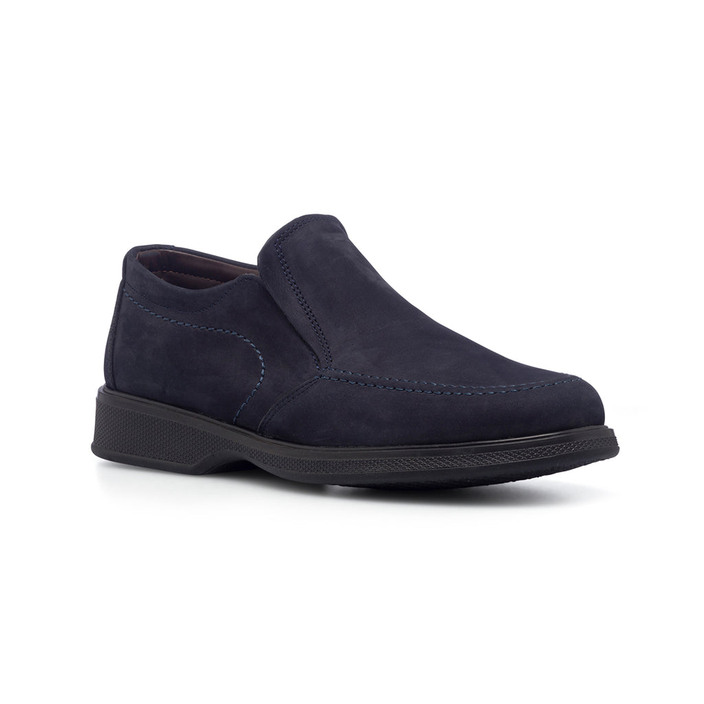 Slip-on comfort blu in pelle scamosciata da uomo Formawell