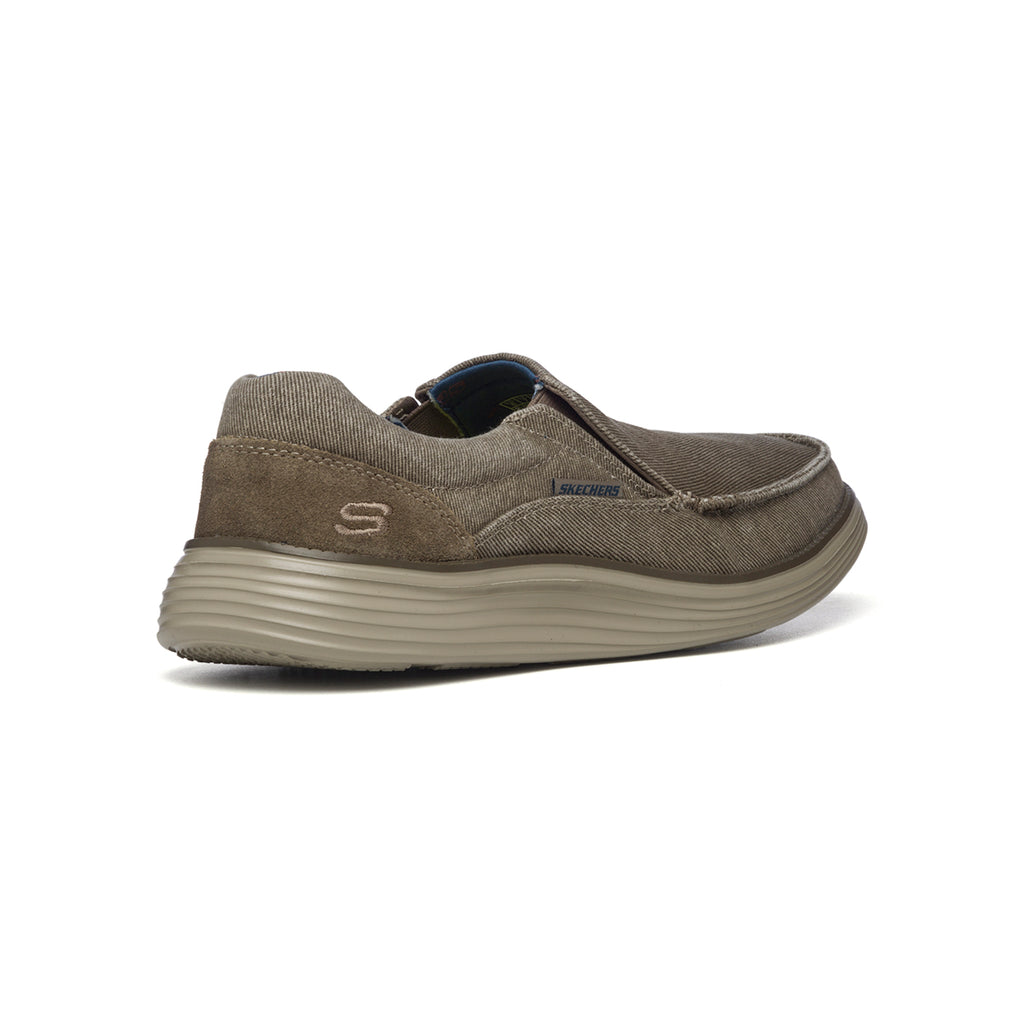 Slip-on beige in tessuto con inserti elastici Skechers Status 2.0 Mosent