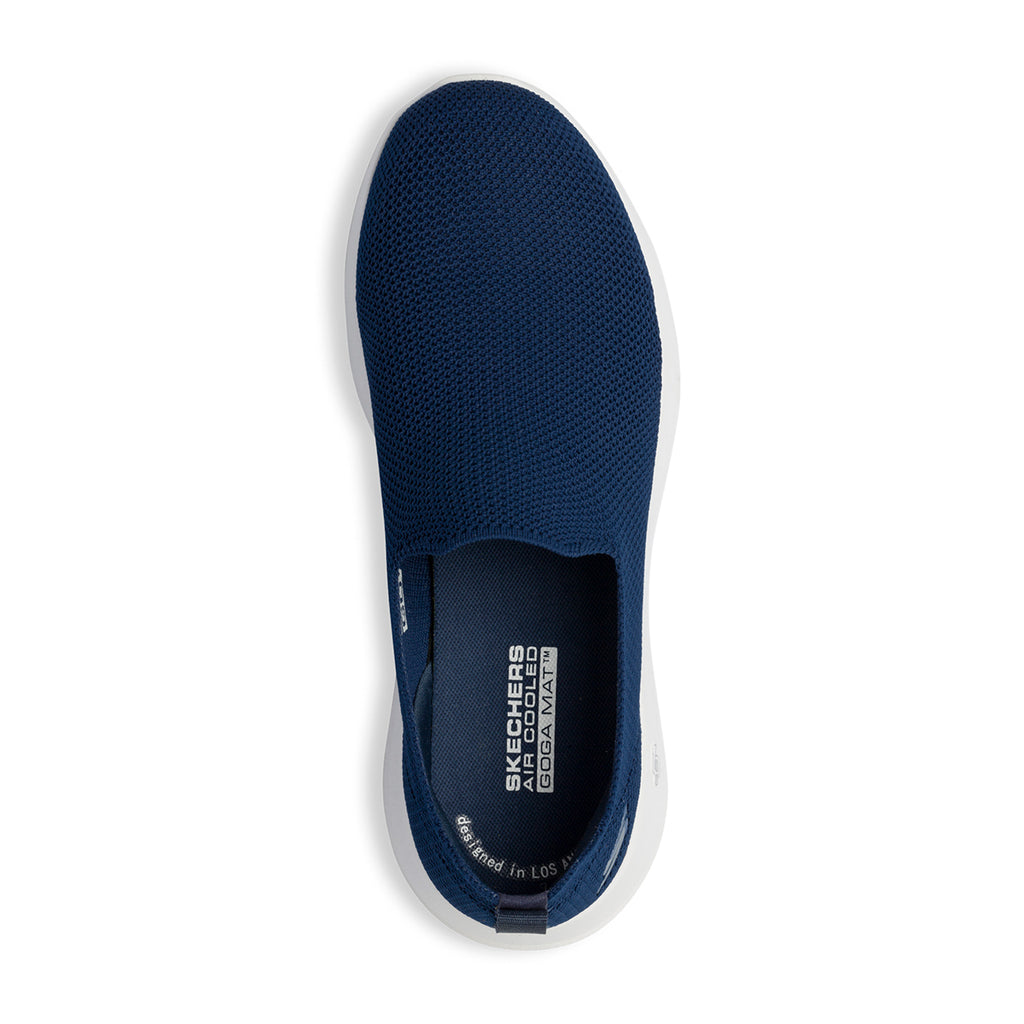 Slip-on blu navy in tessuto con logo laterale Skechers Go Walk Max