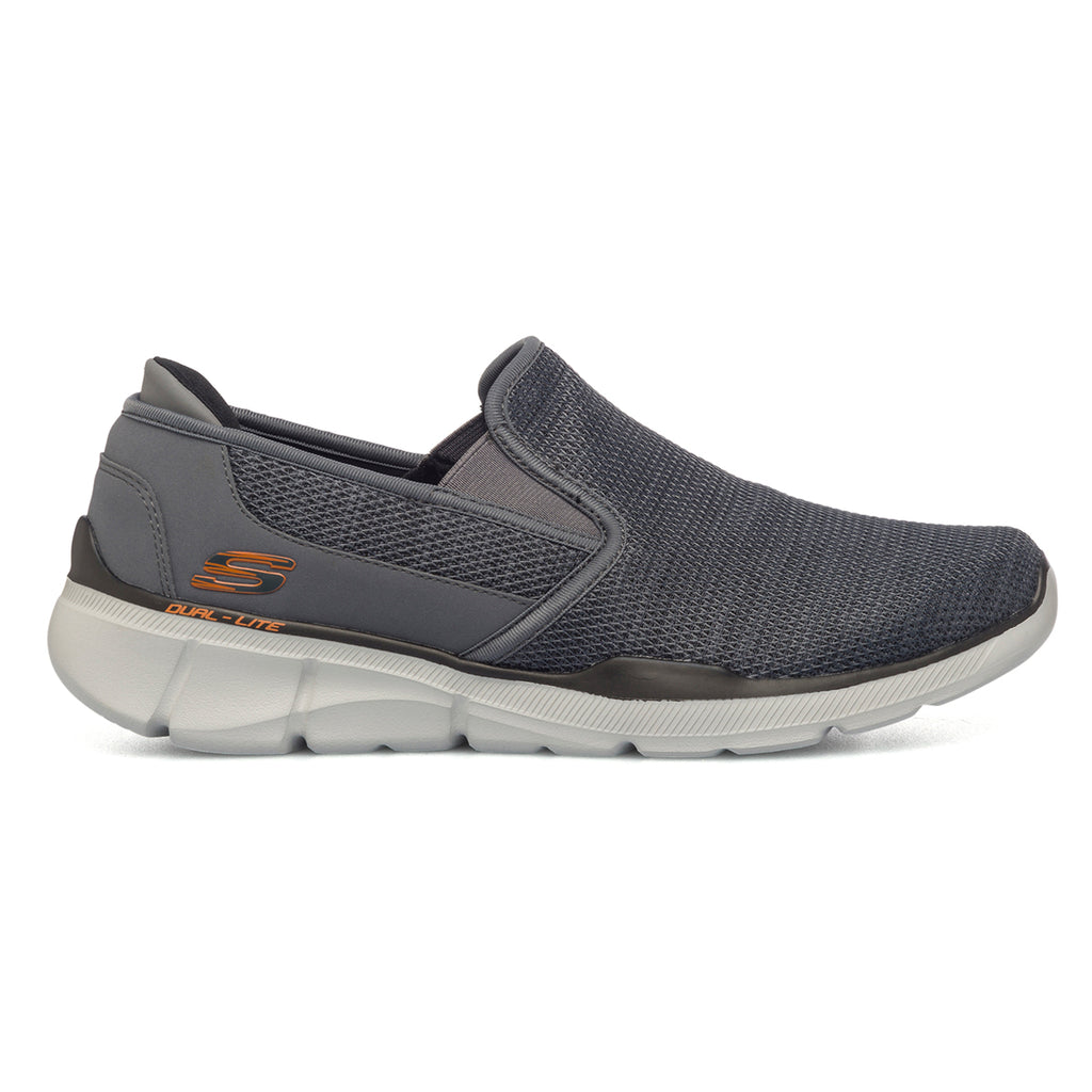 Slip-on grigie in tessuto con inserti elastici Skechers Equal 3.0