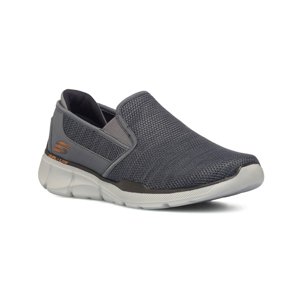 Slip-on grigie in tessuto con inserti elastici Skechers Equal 3.0