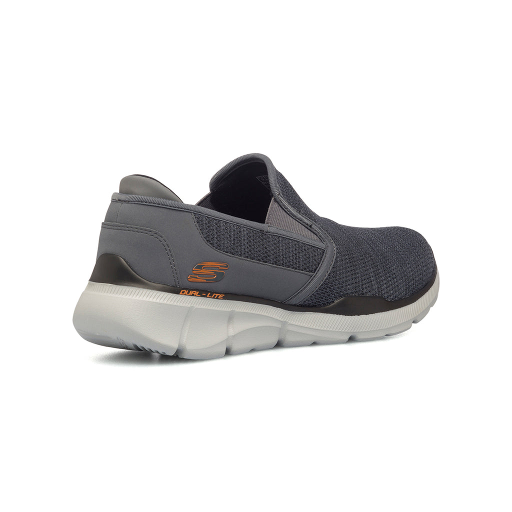 Slip-on grigie in tessuto con inserti elastici Skechers Equal 3.0