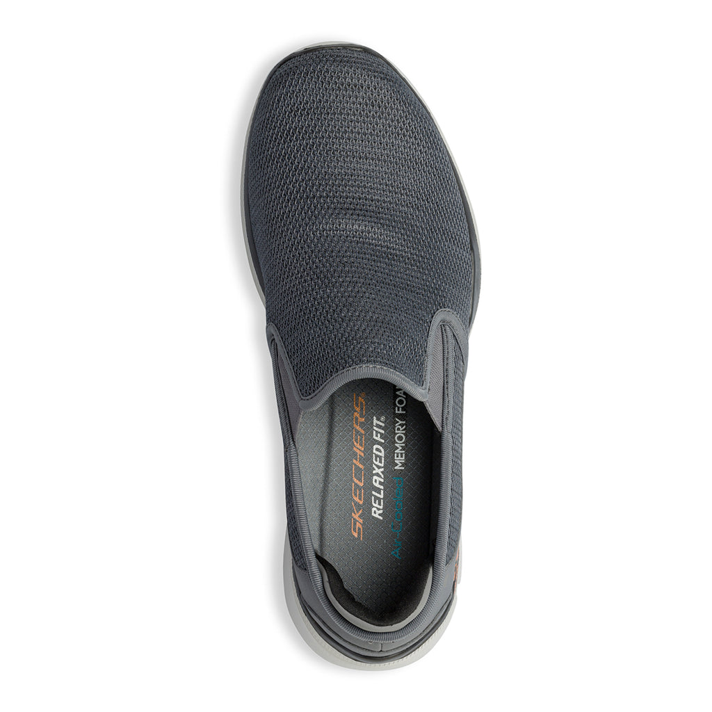 Slip-on grigie in tessuto con inserti elastici Skechers Equal 3.0