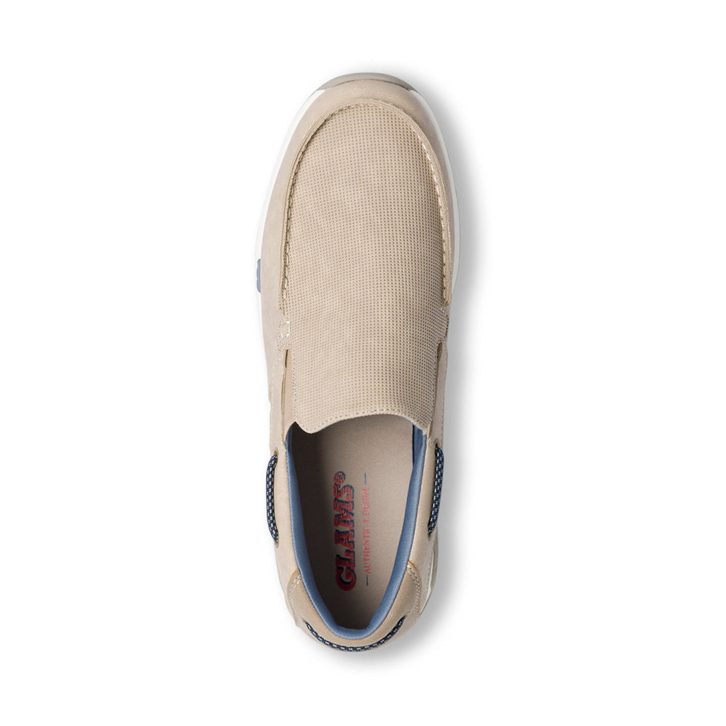 Mocassini casual beige da uomo con laccetto passante Glams