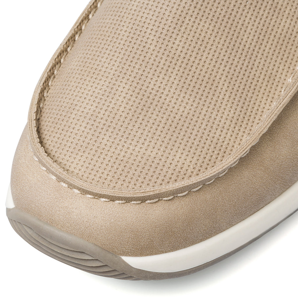 Mocassini casual beige da uomo con laccetto passante Glams