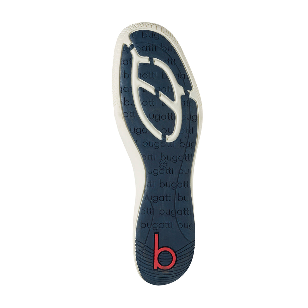 Sneakers blu jeans in similpelle con logo laterale Bugatti