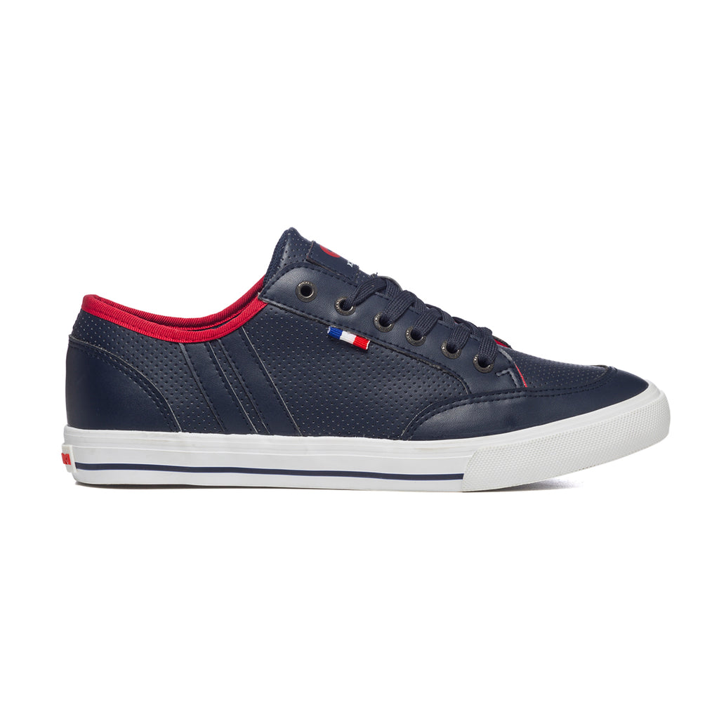 Sneakers blu navy con inserti rossi Patrick