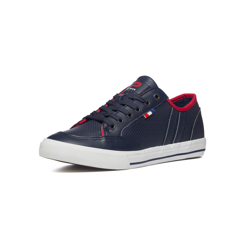 Sneakers blu navy con inserti rossi Patrick