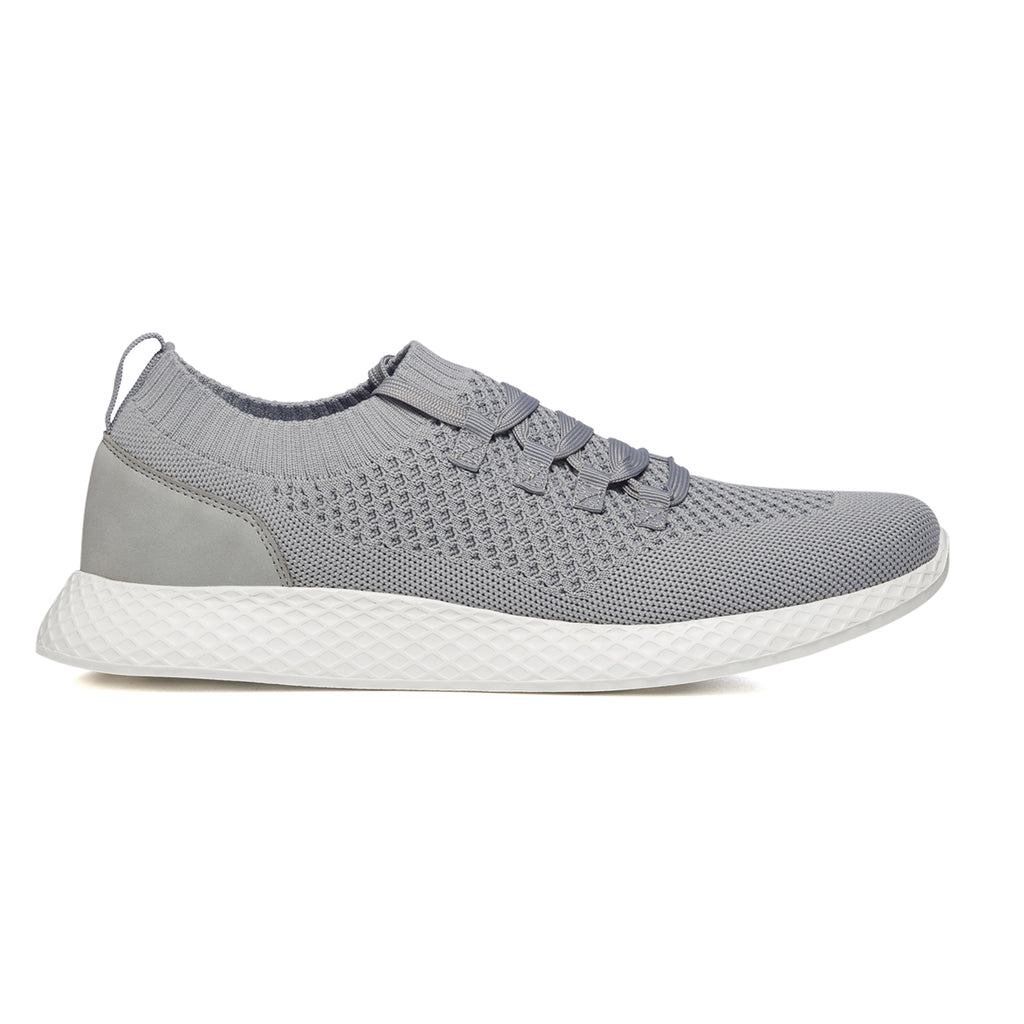 Sneakers grigie in tessuto mesh con colletto elasticizzato Riflessi Urbani