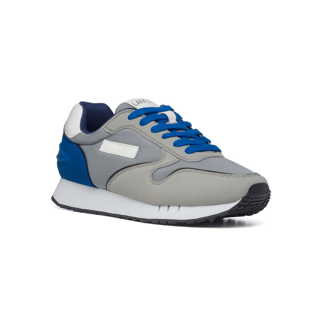 Sneakers grigie e blu con dettagli bianchi Lancetti