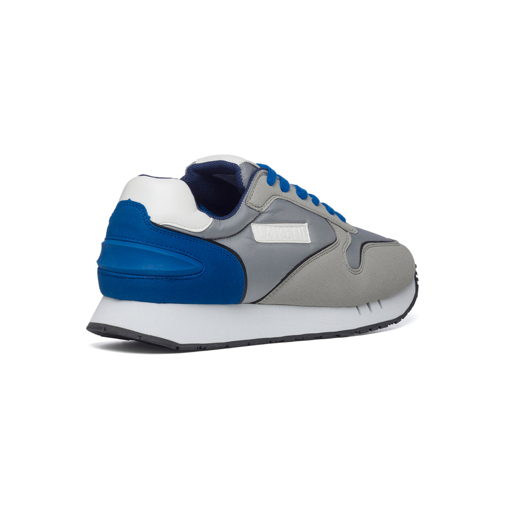 Sneakers grigie e blu con dettagli bianchi Lancetti