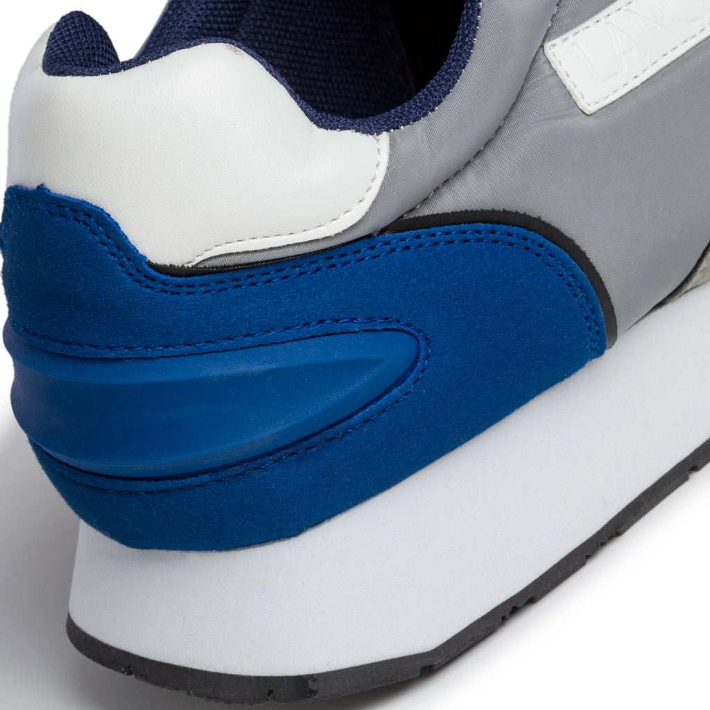 Sneakers grigie e blu con dettagli bianchi Lancetti