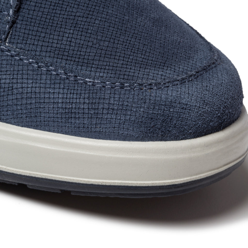 Sneakers blu in pelle scamosciata con dettagli traforati Orion