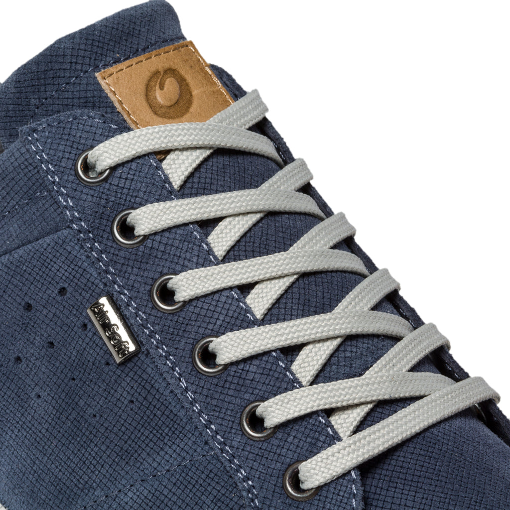 Sneakers blu in pelle scamosciata con dettagli traforati Orion